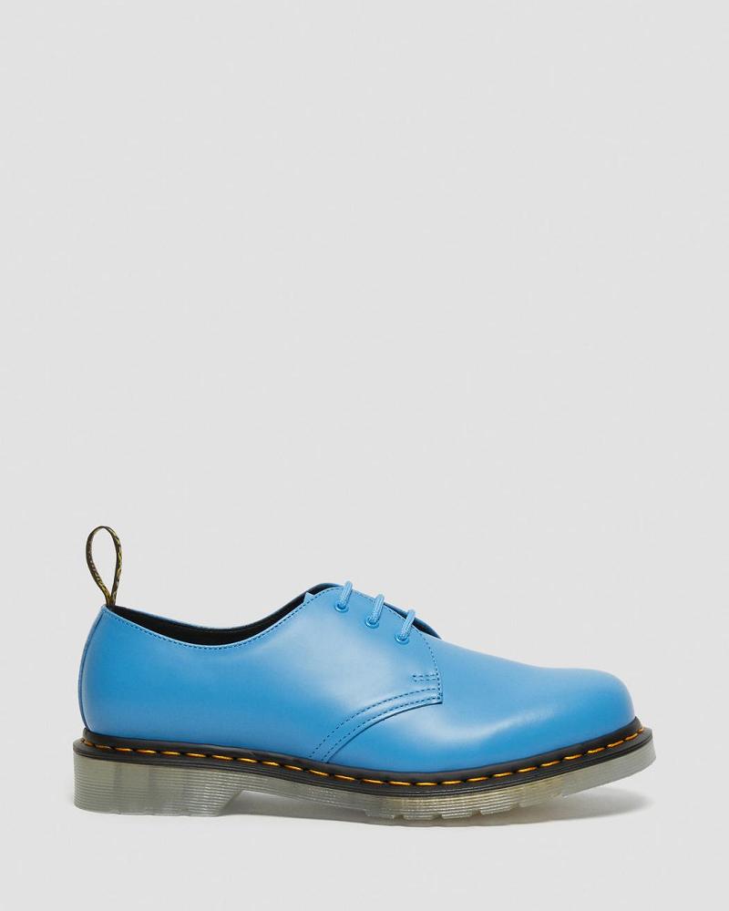 Blue Women's Dr Martens 1461 Iced Smooth Leather Oxfords Shoes | CA 349WNB